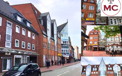 Einkaufscenter mit Pflegeeinrichtung, Geschäftshaus und Tiefgarage in der Innenstadt von Elmshorn nähe Hamburg